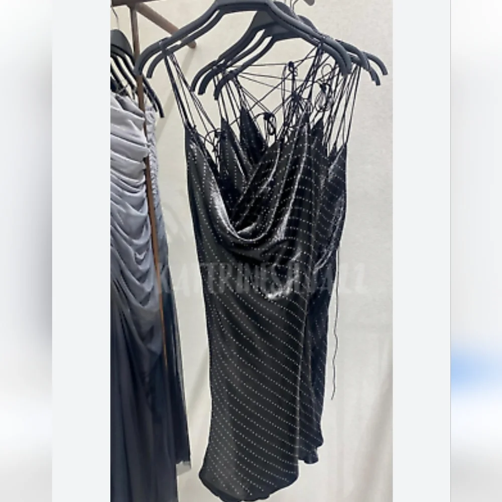 Zara Satin Studded dress NWT - Picture 13 of 14